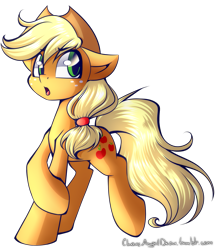 Size: 1127x1300 | Tagged: safe, artist:chaosangeldesu, applejack, earth pony, pony, cowboy hat, female, hat, mare, simple background, solo, stetson, transparent background