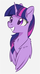 Size: 362x670 | Tagged: safe, artist:dusthiel, twilight sparkle, twilight sparkle (alicorn), alicorn, pony, bust, cute, female, mare, simple background, solo, twiabetes, white background