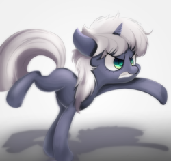 Size: 2187x2064 | Tagged: safe, artist:n3moni, oc, oc only, pony, unicorn, angry, female, mare, raised hoof, raised leg, simple background, solo