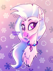 Size: 768x1024 | Tagged: safe, artist:hueghost, silverstream, classical hippogriff, hippogriff, school daze, season 8, female, jewelry, necklace