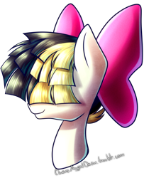 Size: 694x855 | Tagged: safe, artist:chaosangeldesu, songbird serenade, pony, my little pony: the movie, bow, female, hair bow, mare, simple background, smiling, solo, transparent background