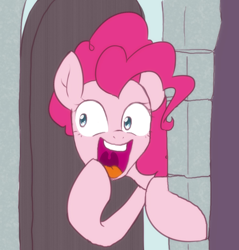 Size: 1958x2048 | Tagged: safe, artist:akainu_pony, pinkie pie, earth pony, pony, molt down, female, gasp, looking at you, mare, solo