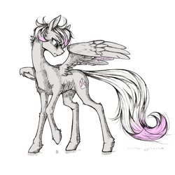 Size: 1080x1080 | Tagged: safe, artist:madhotaru, oc, oc only, pegasus, pony, anorexic, solo