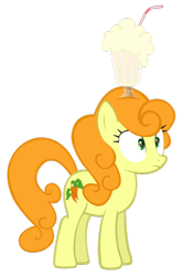 Size: 726x1099 | Tagged: source needed, safe, artist:arctickiwi, carrot top, golden harvest, earth pony, pony, female, mare, milkshake, simple background, solo, transparent background