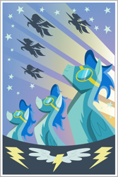 Size: 6000x9000 | Tagged: safe, artist:zapapplejam, pegasus, pony, absurd resolution, poster, vector, wonderbolts