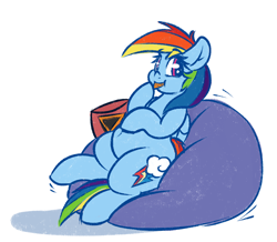 Size: 1000x870 | Tagged: safe, artist:graphenescloset, rainbow dash, pegasus, pony, belly, eating, female, preggo dash, pregnant, solo