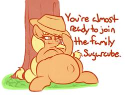 Size: 1249x944 | Tagged: safe, artist:graphenescloset, applejack, earth pony, pony, belly, female, mare, pregnant, solo
