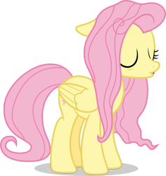 Size: 7000x7421 | Tagged: safe, artist:luckreza8, fluttershy, pegasus, pony, yakity-sax, absurd resolution, eyes closed, female, messy mane, simple background, solo, transparent background, vector