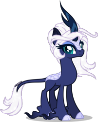 Size: 5000x6205 | Tagged: safe, artist:orin331, princess luna, kirin, sounds of silence, absurd resolution, cloven hooves, female, kirin-ified, simple background, solo, species swap, transparent background, unshorn fetlocks