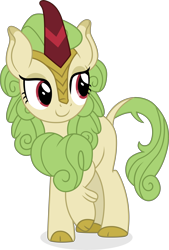 Size: 8379x12361 | Tagged: safe, artist:cirillaq, spring glow, kirin, sounds of silence, absurd resolution, background kirin, female, raised hoof, simple background, solo, transparent background, vector