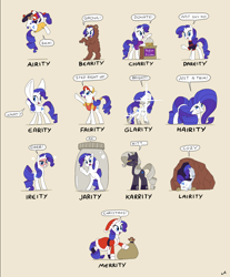 Size: 3804x4590 | Tagged: safe, artist:docwario, rarity, bear, pony, robot, robot pony, unicorn, abc, absurd resolution, alphabet, angry, animal costume, asphyxiation, backwards ballcap, baseball cap, bipedal, bipedal leaning, blushing, boots, cap, charity, christmas, clothes, costume, cozy, cute, d.a.r.e., donation, eyes closed, female, floppy ears, frown, glasses, gritted teeth, growling, hairity, hat, holiday, impossibly large ears, jar, k.a.r.r., knight rider, leaning, long ears, long mane, long tail, looking at you, mare, open mouth, pony in a bottle, prone, pun, raised hoof, raised leg, raritober, santa costume, santa hat, shiny, shoes, skateboard, smiling, solo, sparkles, speech bubble, standing, stuck, sunglasses, tan background, trapped, underhoof, visual pun, wall of tags, wat, wide eyes