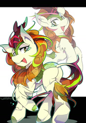 Size: 1200x1713 | Tagged: safe, artist:tyuubatu, autumn blaze, kirin, sounds of silence, female, looking at you, plot, solo, zoom layer