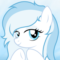 Size: 2000x2000 | Tagged: safe, artist:jennieoo, oc, oc only, pegasus, pony, bust, female, mare, portrait, smiling, solo