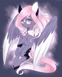 Size: 1728x2160 | Tagged: safe, artist:silbersternenlicht, oc, oc only, pegasus, pony, female, mare, necktie, solo