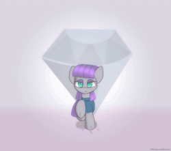Size: 1000x883 | Tagged: safe, artist:n0nnny, part of a set, maud pie, earth pony, pony, animated, blushing, coming at you, cute, cutie mark background, daaaaaaaaaaaw, eyes closed, female, frame by frame, galloping, gif, glomp, happy, happy birthday mlp:fim, hug, incoming hug, it's coming right at us, looking at you, mare, maudabetes, mlp fim's seventh anniversary, n0nnny is trying to murder us, n0nnny's run and hug, offscreen character, pov, running, smiling, solo, weapons-grade cute, when she smiles, wrong cutie mark