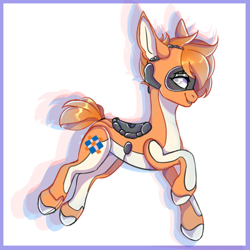 Size: 512x512 | Tagged: safe, artist:velirenrey, oc, oc only, oc:kiva, pony, robot, robot pony, female, mare, smiling, solo