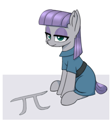 Size: 1284x1408 | Tagged: safe, artist:puetsua, maud pie, earth pony, pony, female, looking at you, mare, pi, pi day, sitting, solo