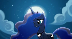 Size: 1264x697 | Tagged: dead source, safe, artist:duo cartoonist, princess luna, alicorn, pony, children of the night, night