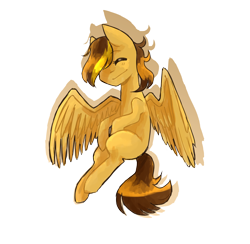 Size: 4688x4572 | Tagged: safe, artist:punbun4fun, oc, oc only, pegasus, pony, eyes closed, female, flying, mare, simple background, smiling, solo, transparent background