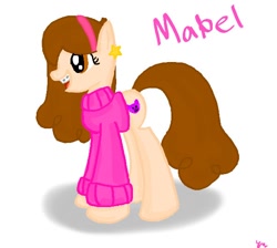 Size: 602x540 | Tagged: safe, artist:sketchypony123, derpibooru import, gravity falls, mabel pines, ponified