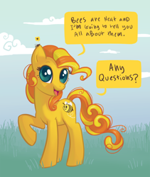 Size: 802x950 | Tagged: dead source, safe, artist:dimespin, bumblesweet, bee, beekeeper, mylittlebeekeeper, raised hoof, solo