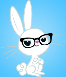 Size: 384x448 | Tagged: safe, artist:adorkablicous, derpibooru import, angel bunny, animated, glasses, hipster