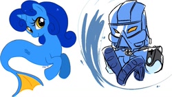 Size: 898x508 | Tagged: safe, artist:jiayi, derpibooru import, bionicle, gali, lego, ponified