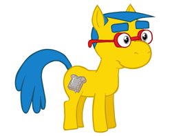 Size: 1105x871 | Tagged: safe, artist:hotdiggedydemon, milhouse van houten, ponified, the simpsons, toast, vaseline