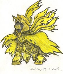 Size: 900x1049 | Tagged: safe, artist:zubias, cthulhu mythos, hastur, ponified, signature, solo, the king in yellow, traditional art