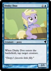 Size: 375x523 | Tagged: safe, artist:aurais, dinky hooves, card, magic the gathering, simple background, text