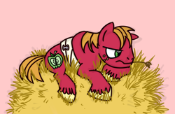 Size: 2068x1345 | Tagged: safe, artist:wolframclaws, big macintosh, earth pony, pony, bandage, injured, male, stallion