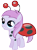 Size: 7000x9508 | Tagged: dead source, safe, artist:danton-damnark, derpibooru import, piña colada, earth pony, pony, luna eclipsed, absurd resolution, applecore, background pony, clothes, costume, female, filly, foal, nightmare night costume, piña cutelada, simple background, smiling, solo, transparent background, vector