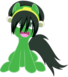 Size: 900x1024 | Tagged: safe, artist:perma-banned, avatar, avatar the last airbender, ponified, simple background, solo, toph bei fong, transparent background