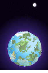 Size: 1067x1600 | Tagged: safe, double rainboom, equestria, globe, moon, no pony, planet, space, stars, world