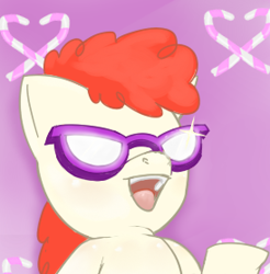 Size: 274x279 | Tagged: artist needed, safe, derpibooru import, twist, earth pony, pony, female, filly, glasses, solo