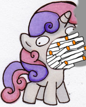 Size: 177x220 | Tagged: safe, sweetie belle, cigarette, gentlemen, smoking, sweetie derelle, tobacco