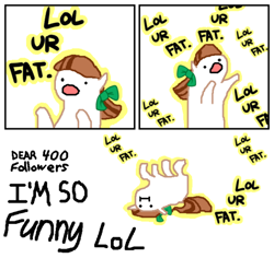 Size: 500x471 | Tagged: safe, oc, oc only, oc:troll-raipony, comic, i'm so alone, lol ur fat