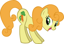 Size: 2429x1663 | Tagged: safe, artist:sircinnamon, derpibooru import, carrot top, golden harvest, fun pose, simple background, solo, transparent background, vector