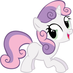 Size: 1841x1834 | Tagged: safe, artist:sircinnamon, derpibooru import, sweetie belle, pony, unicorn, female, filly, fun pose, open mouth, simple background, transparent background, vector