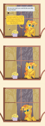 Size: 800x2232 | Tagged: dead source, safe, artist:dimespin, bumblesweet, bee, beekeeper, flower, mylittlebeekeeper, solo, window