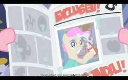 Size: 1024x640 | Tagged: safe, derpibooru import, screencap, mayor mare, ponyville confidential, non-dyed mayor, pink mane, vulgar, youtube caption