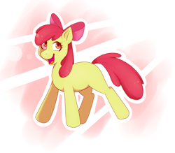 Size: 800x700 | Tagged: safe, artist:rosewhistle, apple bloom, earth pony, pony, female, filly, simple background, solo