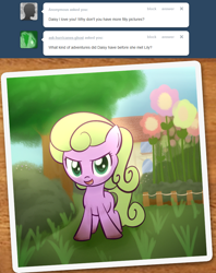 Size: 800x1008 | Tagged: safe, artist:why485, daisy, flower wishes, earth pony, pony, ask the flower trio, female, filly, younger