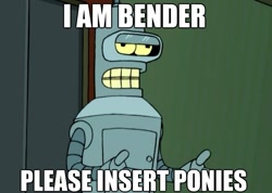 Size: 622x442 | Tagged: safe, bender bending rodriguez, caption, futurama, reaction, simple background, text