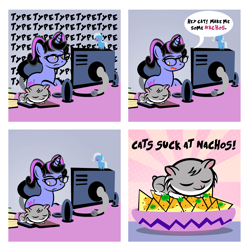 Size: 1000x1006 | Tagged: safe, artist:pixelkitties, oc, oc only, pony, nachos