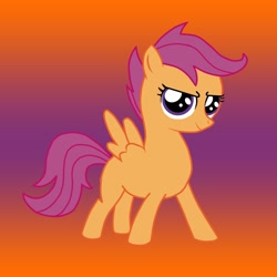 Size: 800x800 | Tagged: safe, artist:ponyus94, derpibooru import, scootaloo, pegasus, pony, solo