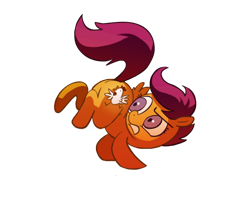 Size: 600x480 | Tagged: safe, artist:the-kei, scootaloo, alternate cutie mark, cutie mark, scootachicken, simple background, solo, transparent background