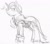 Size: 900x788 | Tagged: dead source, safe, artist:enigmaticfrustration, derpibooru import, oc, oc only, colt, male, monochrome, offspring, parent:prince blueblood, parent:trixie, parents:bluetrix, pencil drawing, sketch, solo, traditional art