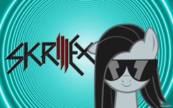 Size: 1131x707 | Tagged: safe, artist:raccoon224, derpibooru import, dubstep, ponified, skrillex