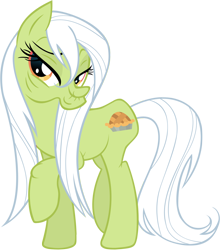 Size: 1000x1138 | Tagged: safe, artist:draikjack, derpibooru import, granny smith, bedroom eyes, hilarious in hindsight, simple background, transparent background, vector, wet mane